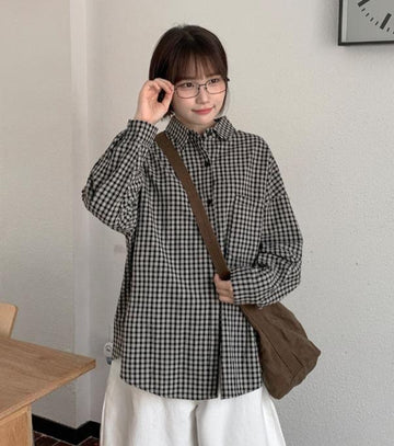 Akiru Pocket Over Check Shirt